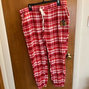 Chicago Blackhawks NHL Fanatics Red Plaid Pajama Pants
